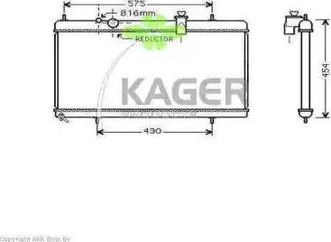 Kager 31-1456 - Radiators, Motora dzesēšanas sistēma autodraugiem.lv