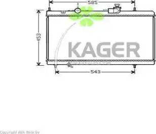 Kager 31-1528 - Radiators, Motora dzesēšanas sistēma autodraugiem.lv