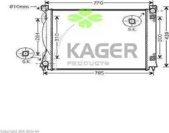 Kager 311640 - Radiators, Motora dzesēšanas sistēma autodraugiem.lv