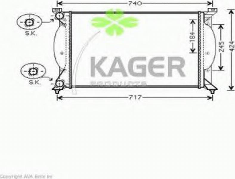 Kager 311633 - Radiators, Motora dzesēšanas sistēma autodraugiem.lv