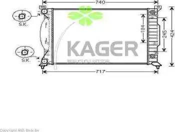 Kager 311632 - Radiators, Motora dzesēšanas sistēma autodraugiem.lv