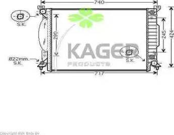 Kager 311628 - Radiators, Motora dzesēšanas sistēma autodraugiem.lv