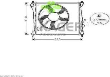 Kager 311627 - Radiators, Motora dzesēšanas sistēma autodraugiem.lv