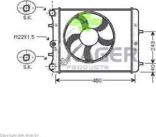 Kager 31-1000 - Radiators, Motora dzesēšanas sistēma autodraugiem.lv
