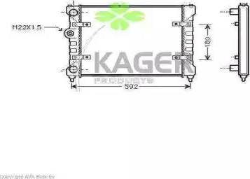 Kager 31-1015 - Radiators, Motora dzesēšanas sistēma autodraugiem.lv