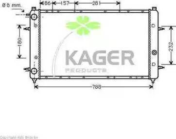 Kager 31-1199 - Radiators, Motora dzesēšanas sistēma autodraugiem.lv