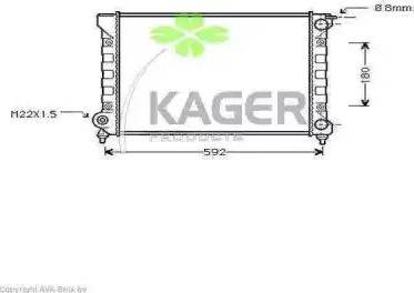 Kager 31-1179 - Radiators, Motora dzesēšanas sistēma autodraugiem.lv