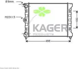 Kager 31-1174 - Radiators, Motora dzesēšanas sistēma autodraugiem.lv