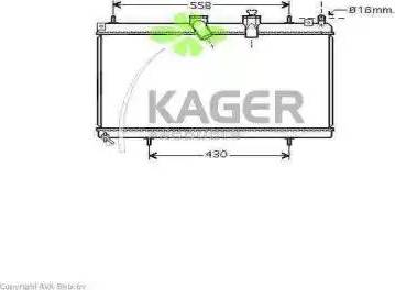 Kager 31-1853 - Radiators, Motora dzesēšanas sistēma autodraugiem.lv