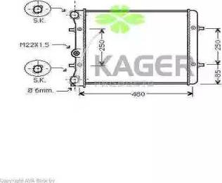 Kager 31-1215 - Radiators, Motora dzesēšanas sistēma autodraugiem.lv