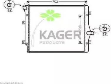 Kager 31-1228 - Radiators, Motora dzesēšanas sistēma autodraugiem.lv