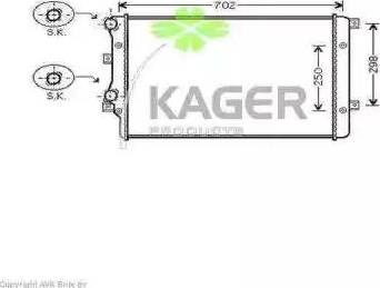 Kager 31-1227 - Radiators, Motora dzesēšanas sistēma autodraugiem.lv