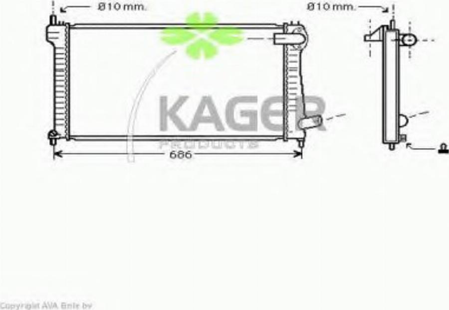 Kager 313592 - Radiators, Motora dzesēšanas sistēma autodraugiem.lv