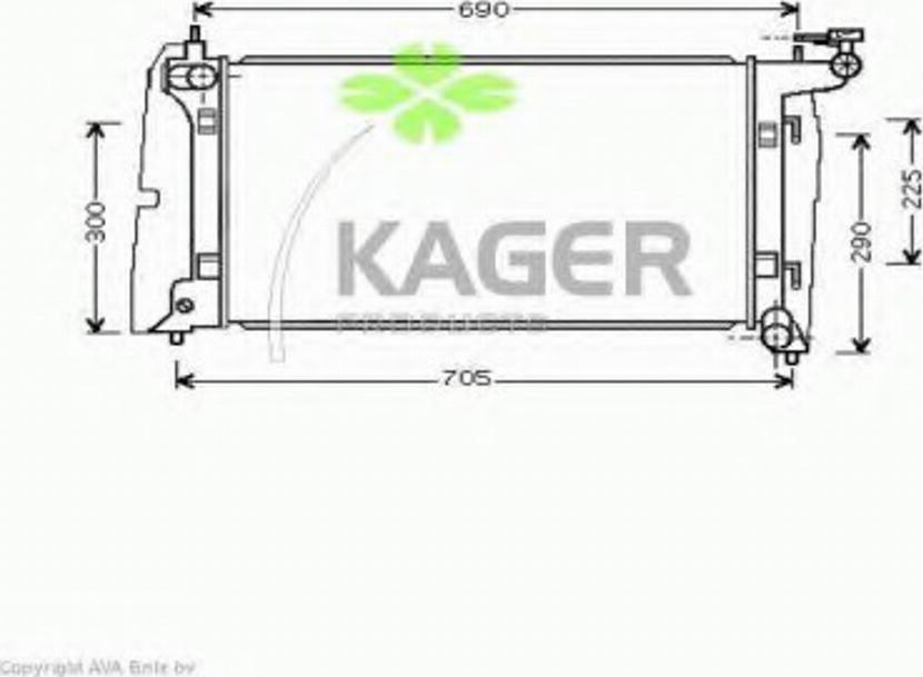 Kager 31-3645 - Radiators, Motora dzesēšanas sistēma autodraugiem.lv