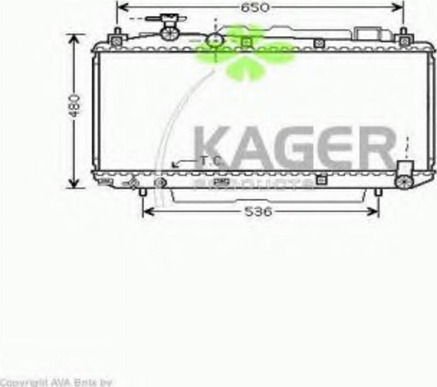 Kager 313013 - Radiators, Motora dzesēšanas sistēma autodraugiem.lv