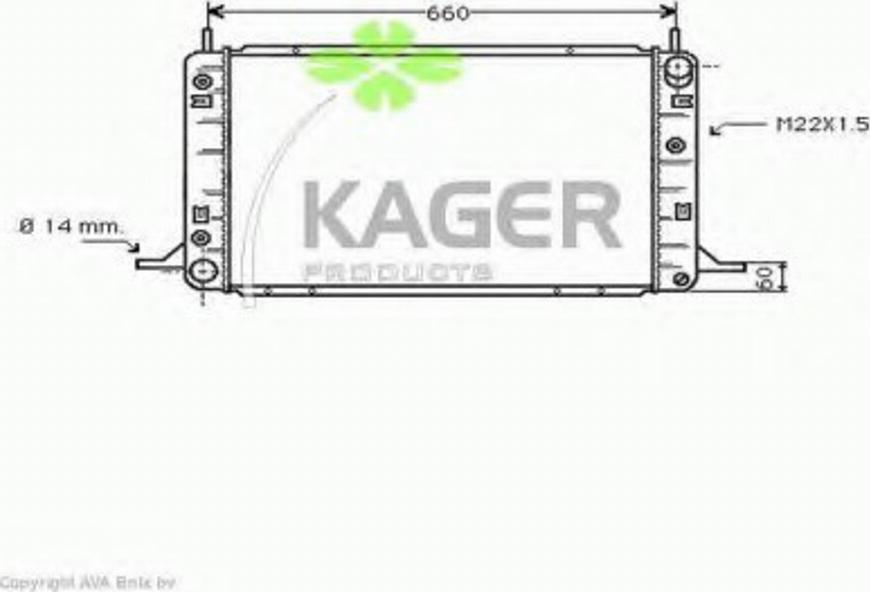 Kager 31-3146 - Radiators, Motora dzesēšanas sistēma autodraugiem.lv