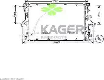 Kager 31-3377 - Radiators, Motora dzesēšanas sistēma autodraugiem.lv
