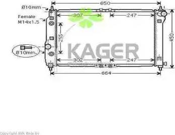 Kager 31-2443 - Radiators, Motora dzesēšanas sistēma autodraugiem.lv