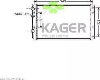 Kager 31-2608 - Radiators, Motora dzesēšanas sistēma autodraugiem.lv