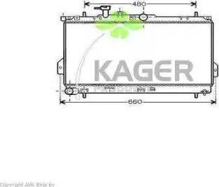 Kager 31-2672 - Radiators, Motora dzesēšanas sistēma autodraugiem.lv