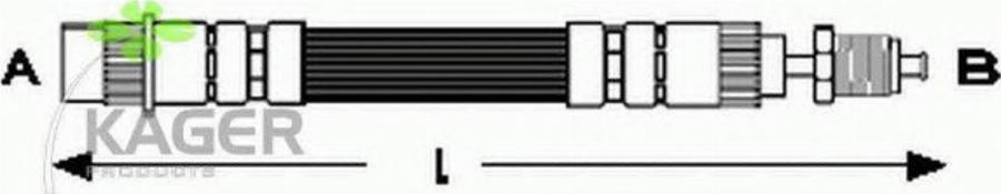 Kager 38-0563 - Bremžu šļūtene autodraugiem.lv