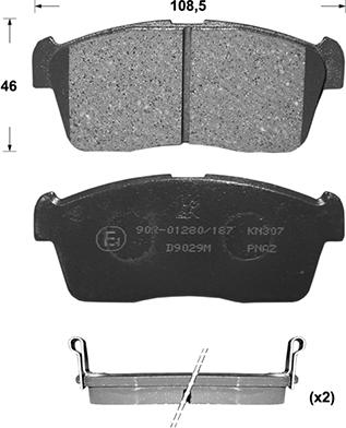 DJ Parts BP1166 - Bremžu uzliku kompl., Disku bremzes autodraugiem.lv