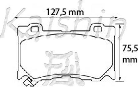 Kaishin FK1282 - Bremžu uzliku kompl., Disku bremzes autodraugiem.lv