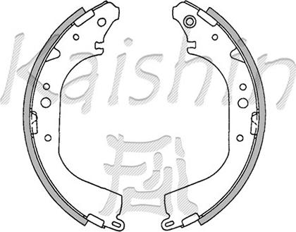 Kaishin K1208 - Bremžu loku komplekts autodraugiem.lv