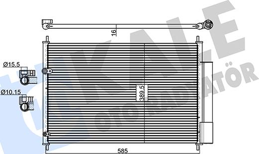 KALE OTO RADYATÖR 492200 - Kondensators, Gaisa kond. sistēma autodraugiem.lv