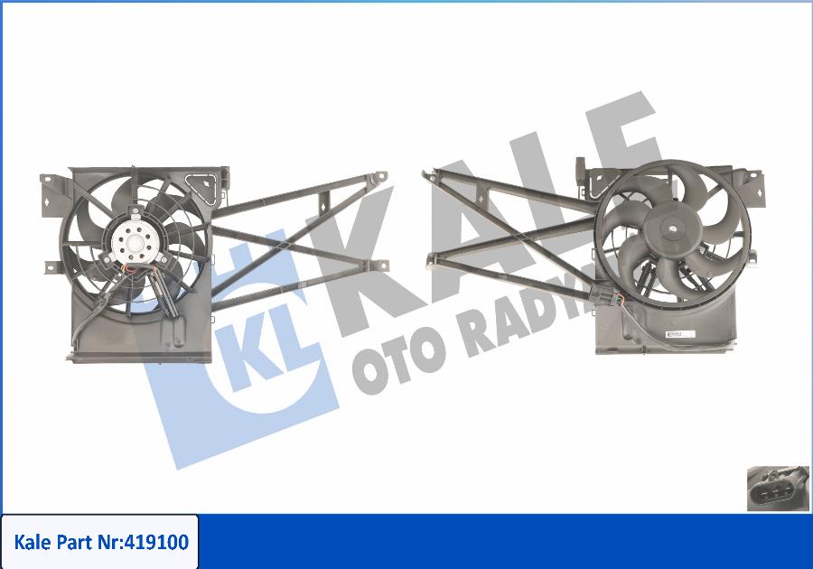 KALE OTO RADYATÖR 419100 - Ventilators, Motora dzesēšanas sistēma autodraugiem.lv