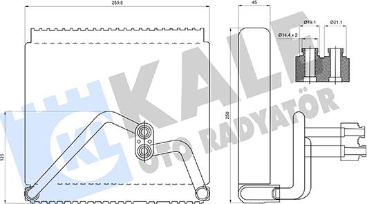 KALE OTO RADYATÖR 416965 - Iztvaikotājs, Gaisa kondicionēšanas sistēma autodraugiem.lv