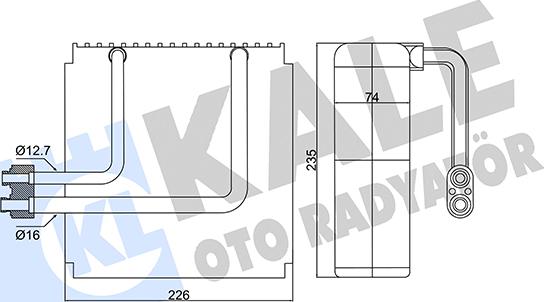 KALE OTO RADYATÖR 416935 - Iztvaikotājs, Gaisa kondicionēšanas sistēma autodraugiem.lv