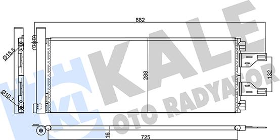 KALE OTO RADYATÖR 483300 - Kondensators, Gaisa kond. sistēma autodraugiem.lv