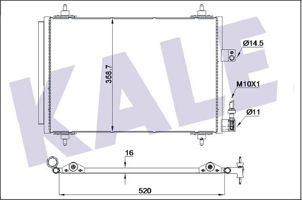 KALE OTO RADYATÖR 429500 - Kondensators, Gaisa kond. sistēma autodraugiem.lv