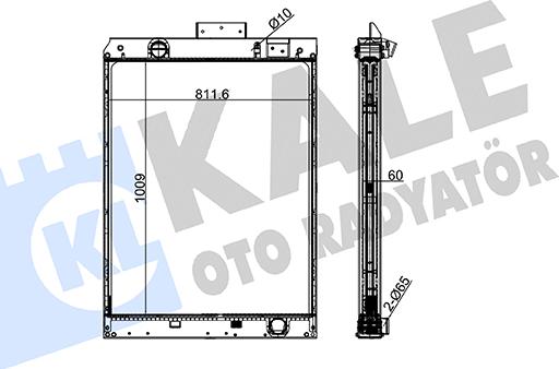 KALE OTO RADYATÖR 504000 - Radiators, Motora dzesēšanas sistēma autodraugiem.lv