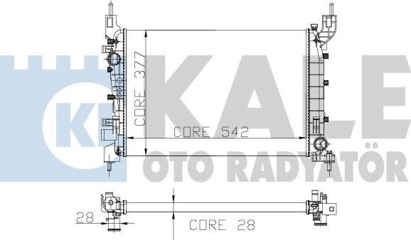 KALE OTO RADYATÖR 196200 - Radiators, Motora dzesēšanas sistēma autodraugiem.lv