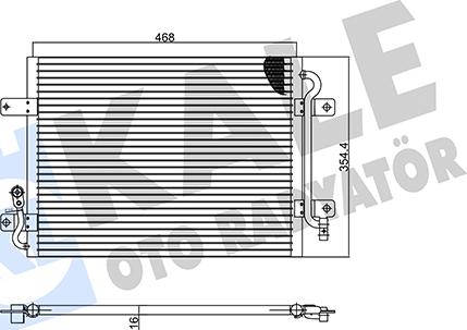 KALE OTO RADYATÖR 190800 - Kondensators, Gaisa kond. sistēma autodraugiem.lv