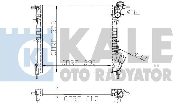 KALE OTO RADYATÖR 146900 - Radiators, Motora dzesēšanas sistēma autodraugiem.lv