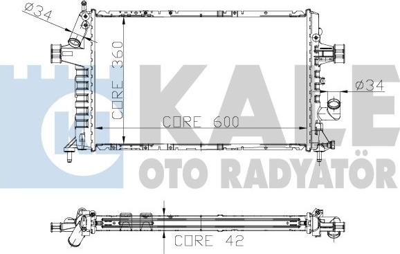 KALE OTO RADYATÖR 141300 - Radiators, Motora dzesēšanas sistēma autodraugiem.lv