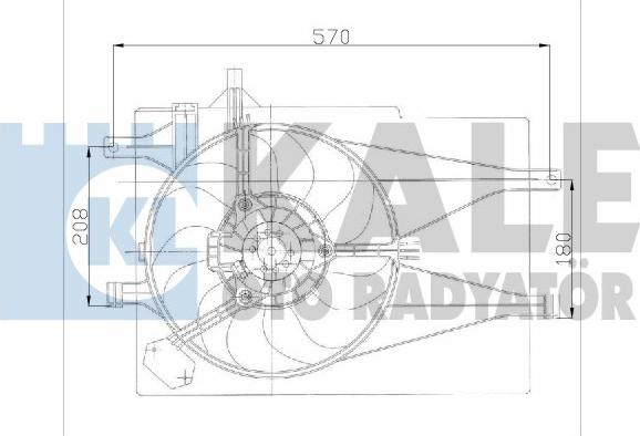 KALE OTO RADYATÖR 143123 - Ventilators, Motora dzesēšanas sistēma autodraugiem.lv