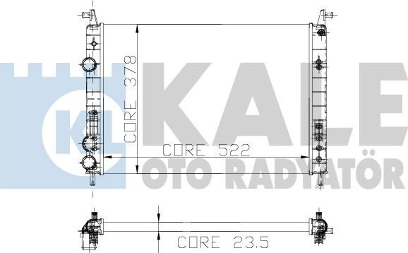 KALE OTO RADYATÖR 142800 - Radiators, Motora dzesēšanas sistēma autodraugiem.lv