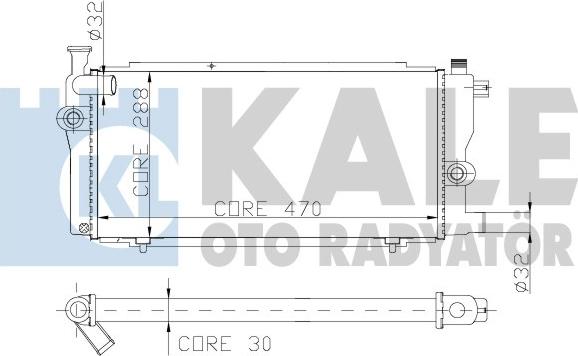 KALE OTO RADYATÖR 156800 - Radiators, Motora dzesēšanas sistēma autodraugiem.lv