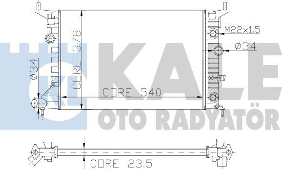 KALE OTO RADYATÖR 151200 - Radiators, Motora dzesēšanas sistēma autodraugiem.lv