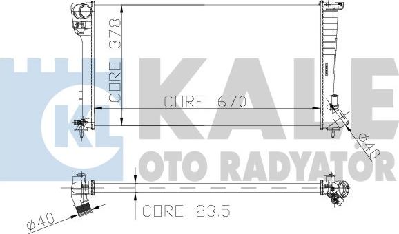 KALE OTO RADYATÖR 160900 - Radiators, Motora dzesēšanas sistēma autodraugiem.lv