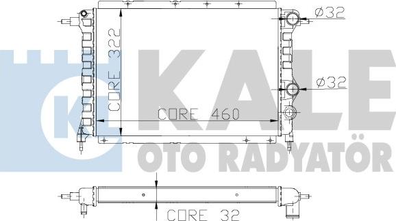 KALE OTO RADYATÖR 162500 - Radiators, Motora dzesēšanas sistēma autodraugiem.lv