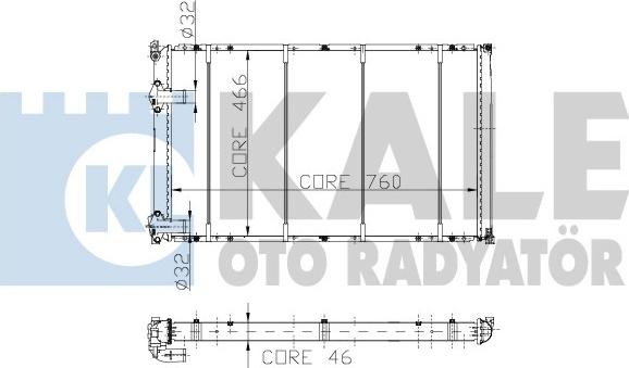 KALE OTO RADYATÖR 162200 - Radiators, Motora dzesēšanas sistēma autodraugiem.lv