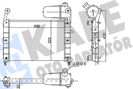 KALE OTO RADYATÖR 101598 - Radiators, Motora dzesēšanas sistēma autodraugiem.lv