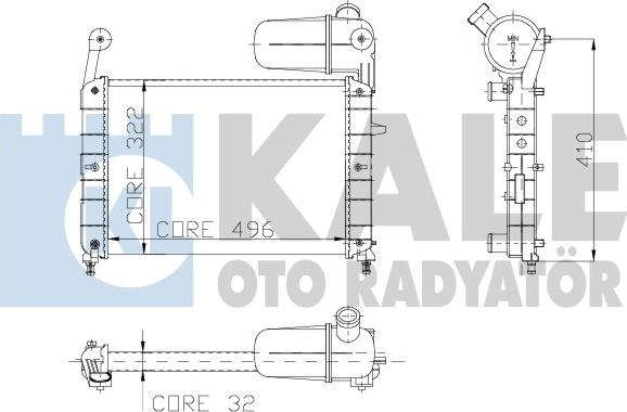 KALE OTO RADYATÖR 101500 - Radiators, Motora dzesēšanas sistēma autodraugiem.lv