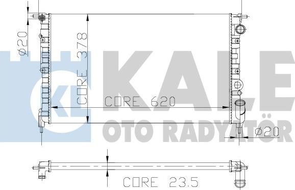 KALE OTO RADYATÖR 108200 - Radiators, Motora dzesēšanas sistēma autodraugiem.lv