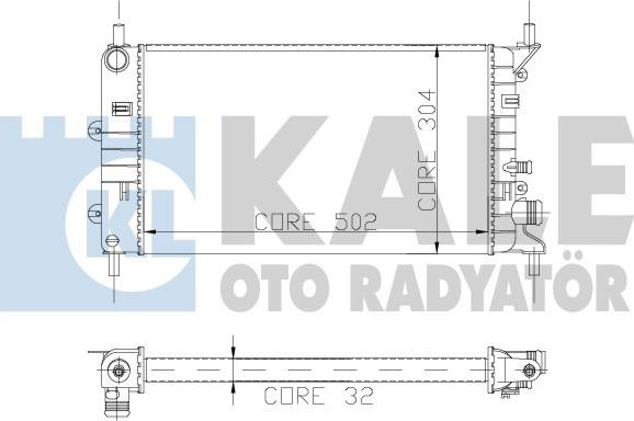 KALE OTO RADYATÖR 103200 - Radiators, Motora dzesēšanas sistēma autodraugiem.lv